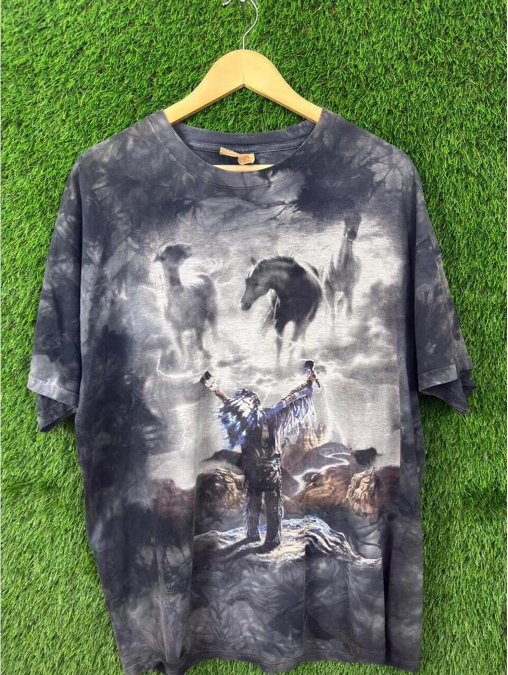 Vintage The Mountain Native American horse tie-dye graphic T-shirt